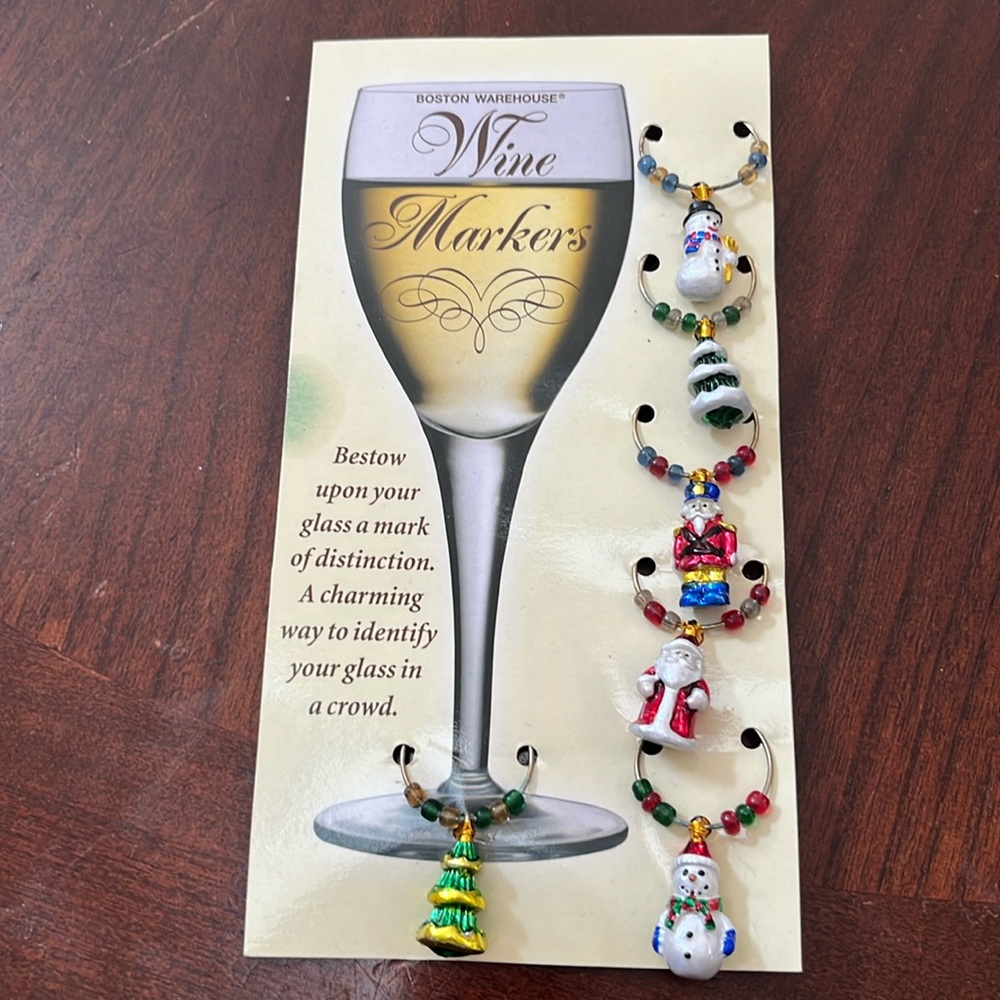Boston Warehouse Trading Corp. | Christmas Wine Markers | 2001